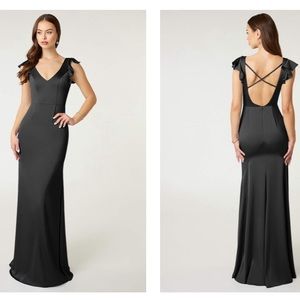 Azazie Vero Bridemaid dress in Black